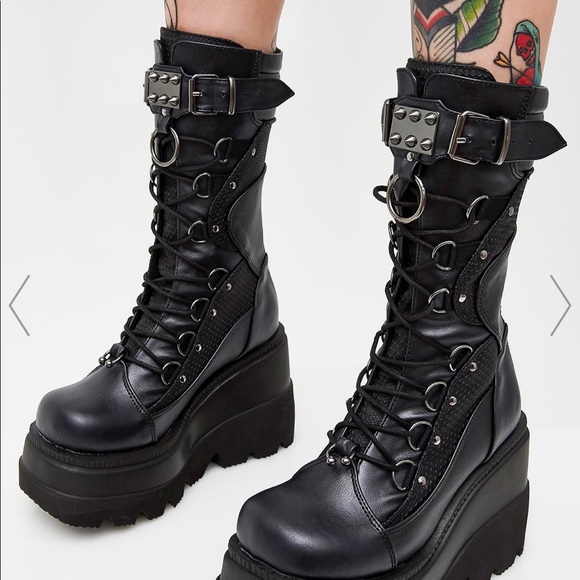 Demonia Platform Boots - Picture 3 of 4